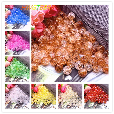 8mm 10mm Round Acrylic Crackle Bead Loose Spacer Beads for Jewelry Making Diy Accessories ► Photo 1/6