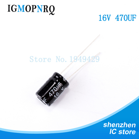 20PCS/LOT Aluminum electrolytic capacitor 470uF 16V 8*12 Electrolytic Capacitor 16v 470uf ► Photo 1/1