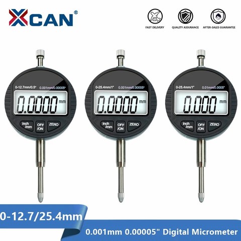 XCAN Digital Micrometer 0-12.7mm/0-25.4mm 0.001mm 0.00005