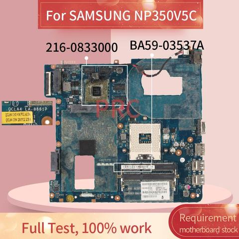 QCLA4 LA-8861P For SAMSUNG NP350 NP350V5C 350V5X HD7670 Notebook Mainboard BA59-03537A 216-0833000 SLJ8E DDR3 Laptop motherboard ► Photo 1/6