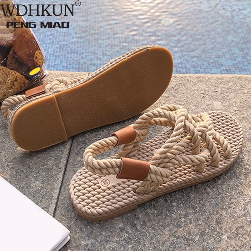 Handmade Sandals Women Summer Shoes Braided Rope With Traditional Casual Style And Simple Creativity Fashion Sandals Boho Woman Shoes
