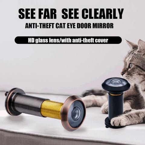 Security Door Eye Hole Peephole Viewer 200° Adjustable Glass Lens Sales Anti-theft door cat eye 200 Degree Wide Angle Peephole ► Photo 1/6