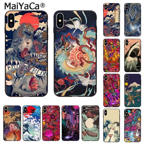 MaiYaCa Japanese cartoon pub wave Anime Dragon Newly Arrived Phone Case for iphone SE 2022 11 pro 8 7 66S Plus X XS MAX 5S SE XR ► Photo 1/6