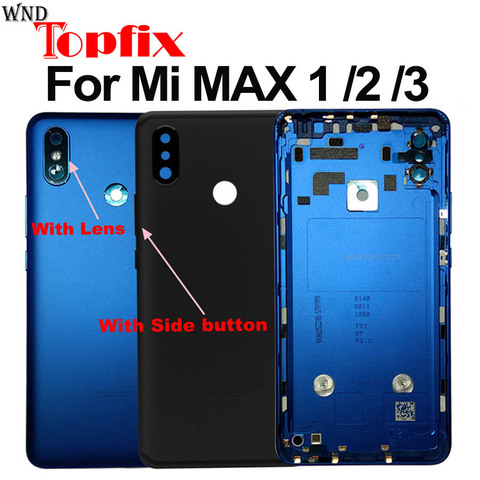 For Xiaomi Mi MAX 3 Battery Cover Rear Door Back Housing Case MAX3 Middle Chassis For Xiaomi Mi Max 2 Battery Cover and Lens ► Photo 1/5