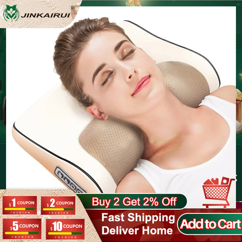 Portable Electric Neck Massager Shiatsu Cervical Back Body Shoulder Massage  NEW