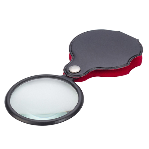 Portable Handheld Magnifier 8X Leather Magnifier Loupe Pocket Magnifying Glass Reading Monocle Jewelry Loupe Gift Glasses Lupe ► Photo 1/6