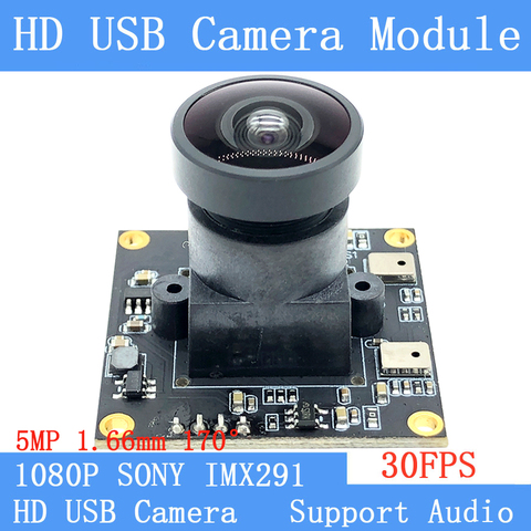 USB Camera Module 30FPS Star Light Low illumination Wide View Angle Sony IMX291 2MP Full HD1080P Webcam UVC Surveillance camera ► Photo 1/6