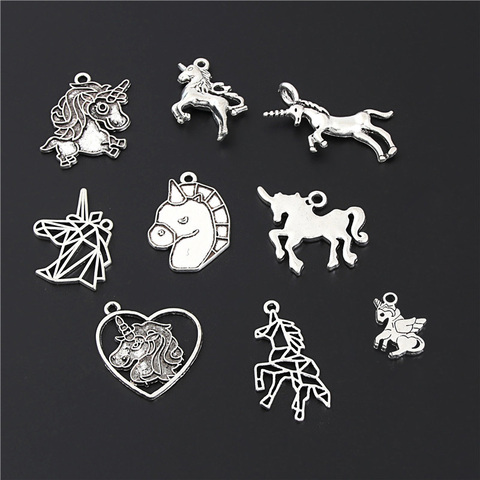 18pcs Mix Silver Color Cute Unicorn Charms Holy Animal Pendant Jewelry Making DIY Handmade Craft Findings Accessories M43 ► Photo 1/3