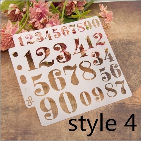 13*13cm 5 inch Digit Number 0-9 Practice DIY Layers Scrapbook Coloring Engraving Album Decorative Painting Template Stencils ► Photo 1/4