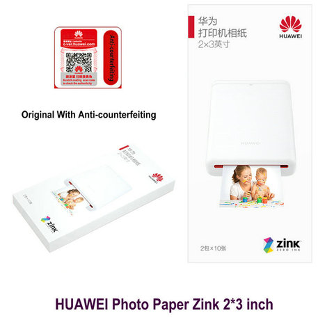 HUAWEI Photo Paper Zink 2*3 inch Original With Anti-counterfeiting For HUAWEI Mini Portable Pocket Photo AR Printer CV80 ► Photo 1/6