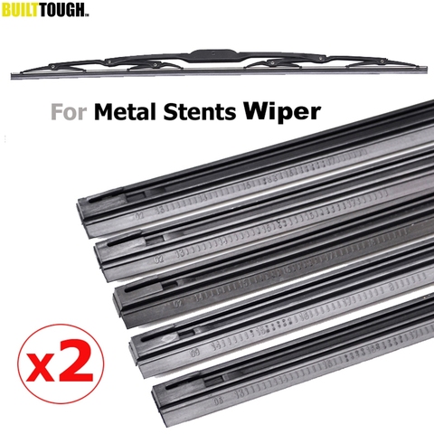 2Pcs Car Rubber Wiper Blade Refill For Metal Wiper 14''16'' 22'' 24'' 26''6mm Wiper Refill Universal Windscreen FRONT Window ► Photo 1/6