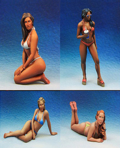 1/35 Scale Assembly Resin Figure kit Beach girl ► Photo 1/1