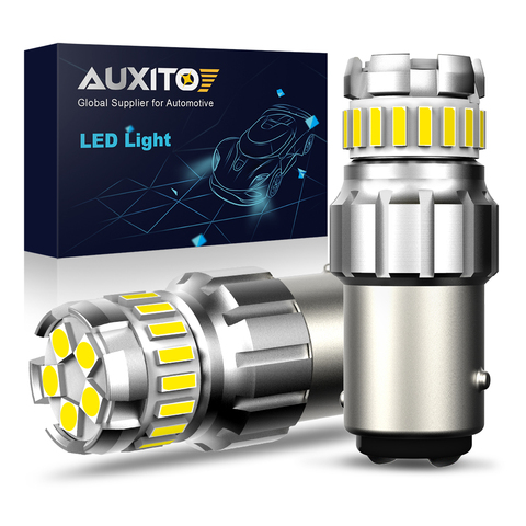 AUXITO 2Pcs P21/5W LED White 7507 1157 Bay15d LED Lamp Parking Position Brake Tail Light Bulb for Car Auto Lights 12V ► Photo 1/6