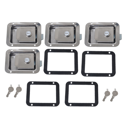 4pcs Marine Yacht Stainless Steel Paddle Lock Latch Truck RV Tool Box Key Toolbox Paddle Locks Latch for RV vehicles trailers ► Photo 1/6