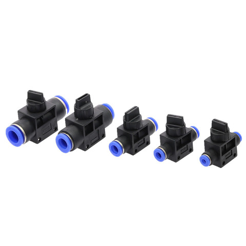 Air Pneumatic Hand Valve 2 Way Quick Fittings Push Connector Tube Hose Plastic 4mm 6mm 8mm 10mm 12mm Flow Limiting Speed Control ► Photo 1/6