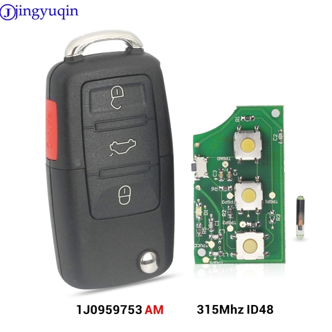 jingyuqin ASK HL01J0959753AM 753DC 315Mhz ID48 4B Flip Remote Key Shell For VOLKSWAGEN VW Touareg Switchblade Case Fob ► Photo 1/4