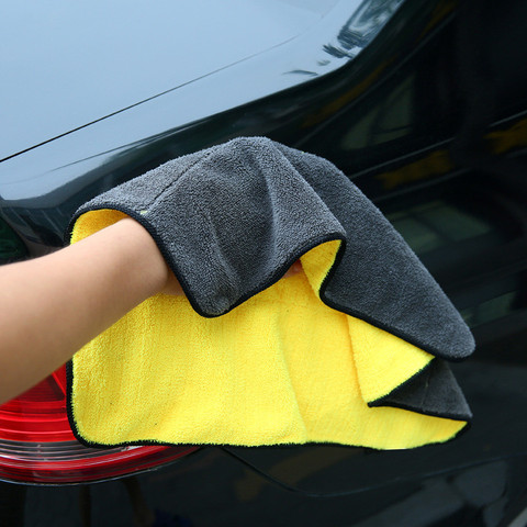 1pc Car Care Polishing Wash Towels Plush Microfiber Washing Drying Towel Strong Thick Plush Polyester Fiber Car Cleaning Cloth ► Photo 1/6