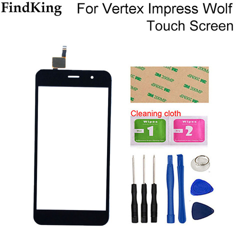 Mobile Touch Screen For Vertex Impress Wolf Touch Screen TouchScreen Digitizer Panel Front Glass Lens Sensor Tools 3M Glue ► Photo 1/6