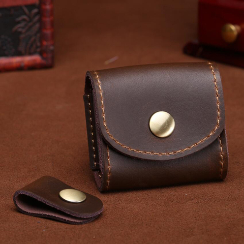 LKEEP Mini Fashion Coin Purse Vintage Men Women Genuine Leather Wallet Multifunctional Female Small Coin Bag Key Pocket Wallets ► Photo 1/6