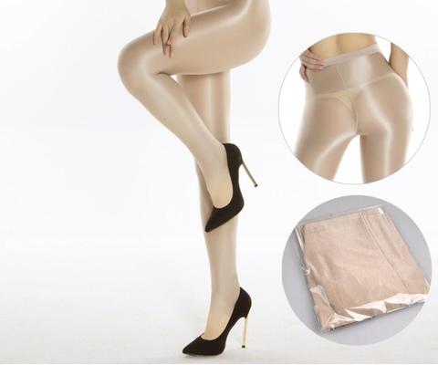 2 Pairs/Pack 100D Sexy Shaping Socks Oil Socks Shiny Stockings Pantyhose Dance Show Tights Coffee Nude Black ► Photo 1/4