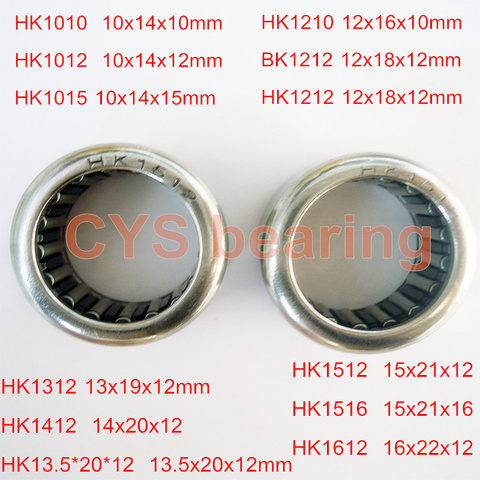 1pc HK1010 HK1012 HK1015 HK1210 HK1212 BK1212 HK13.5x20x12 HK1312 HK1412 HK1512 HK1516 HK1612 Drwan Cup Needle Roller Bearing ► Photo 1/6