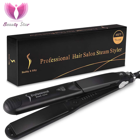 Steam Hair Straightener Ceramic Vapor Hair Curler Salon hair Flat Iron Hair Straightening Iron Curler Styler Hair Styling Tool ► Photo 1/6