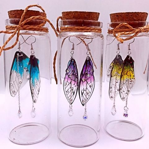 Handmade Fairy Simulated Dragonfly Cicada Vivid Wings Material Pendant Earrings Insect Butterflies Wings Jewelry Making ► Photo 1/6