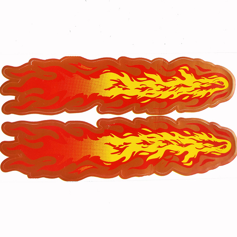 16CM Fire Flame sticker motorcycle sticker chopper dirt bike pit bike ATV scooter waterproof  ► Photo 1/3