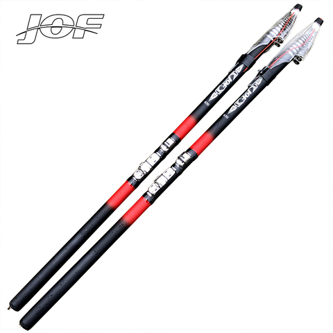 JOF Carbon Fishing Pole 2.4M-6.3M Rock Fishing Rod Carbon Fiber Telescopic Fishing Rod Ultra Light Carp Fishing Pole ► Photo 1/6