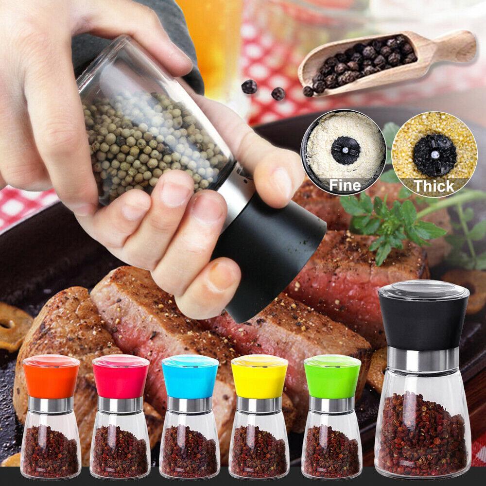 1PC Stainless Steel Spice Salt and Pepper Grinder Kitchen Portable spice  jar containers manual food herb grinders gadgets bottle