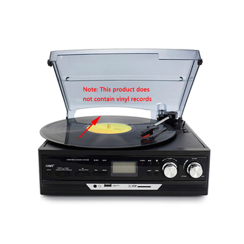 Black film record player modern gramophone U disk tape Bluetooth audio turntable player built-in speaker living room radio ► Photo 1/4