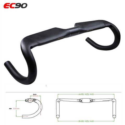 2022 EC90 Carbon Handlebar Road Bike Drop Bar Bicycle Handlebar Road Bike Handlebar 31.8MM 400/420/440 Bicycle Part ► Photo 1/6