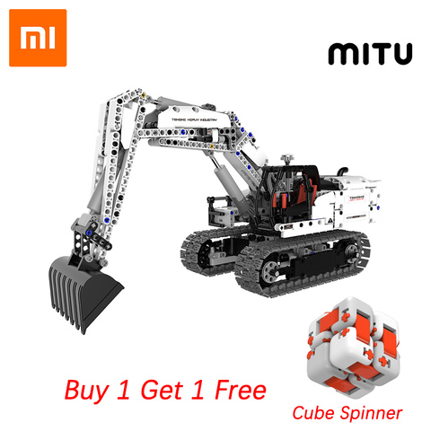 900+ parts Xiaomi MITU Engineering Excavator Building Blocks Crawler High-fidelity Construction Vehicle Educational Kids Toy ► Photo 1/6