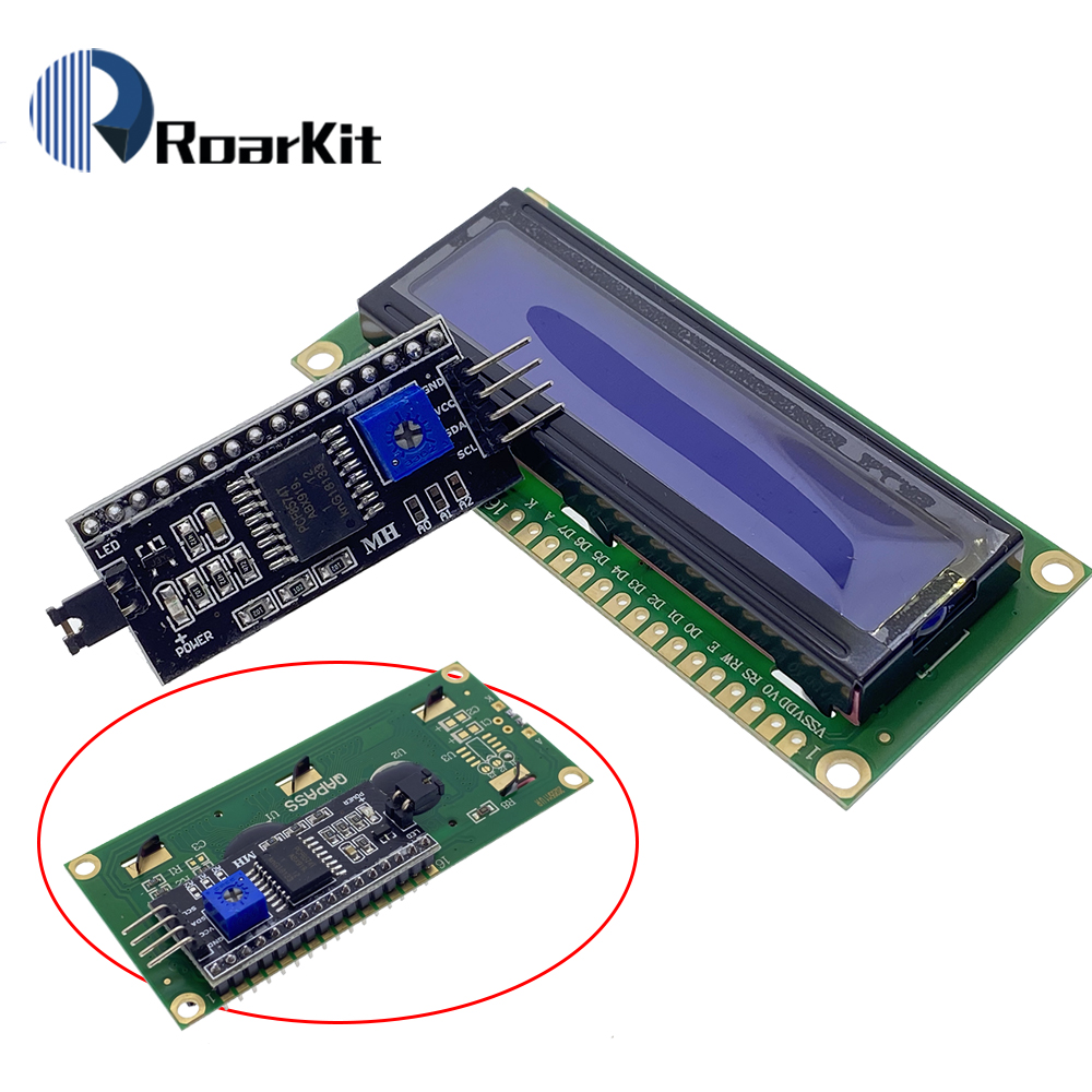 5V 1602 LCD Display Module Board IIC/I2C Serial Adapter Interface 16X2 1602A 
