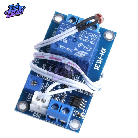 XH-M131 10A Light Control Switch Photoresistor Relay Module Detection Sensor brightness Automatic Control Module DC 5V 12V ► Photo 1/6