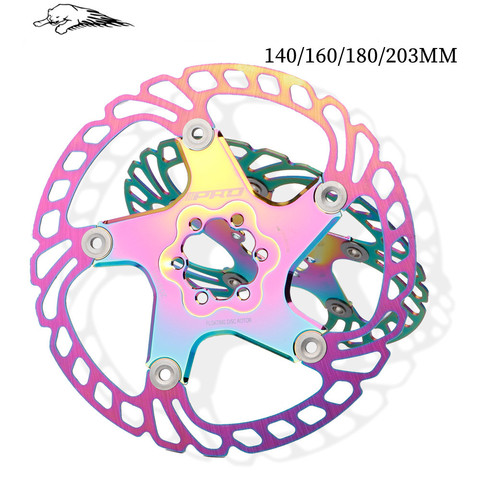 Mountain bike thickened floating rotor 140mm 160mm 180mm 203mm road bike strong cooling disc brake rotors rainbow MTB ► Photo 1/6