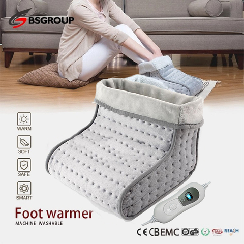 220 - 240V 100W Soft Microwave Electric Heating Pad Heated Foot Warmer Booties Slipper Shoe for Men and Women Bed Office EU Plug ► Photo 1/6