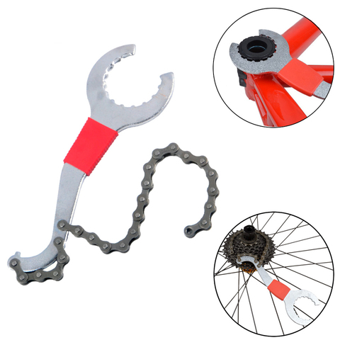 Bike Chain Whip Bottom Bracket Freewheel Wrench Repair Convenient Remover Bicycle Repair Tools ► Photo 1/6