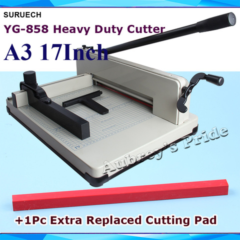 YG858 17Inch A3 SIze Heavy Duty 21KG All Metal Steel Ream Guillotine Stack Paper Cutter+Extra 1 Cutting Red Pad ► Photo 1/1