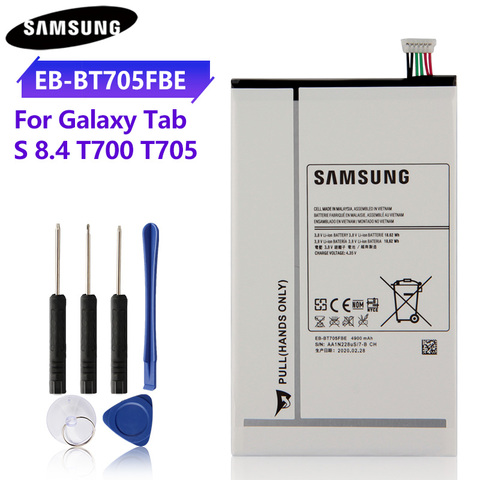 100% Original Tablet Battery EB-BT705FBC EB-BT705FBE For Samsung GALAXY Tab S 8.4 SM-T700 SM-T705 T705 Genuine Battery 4900mAh ► Photo 1/6