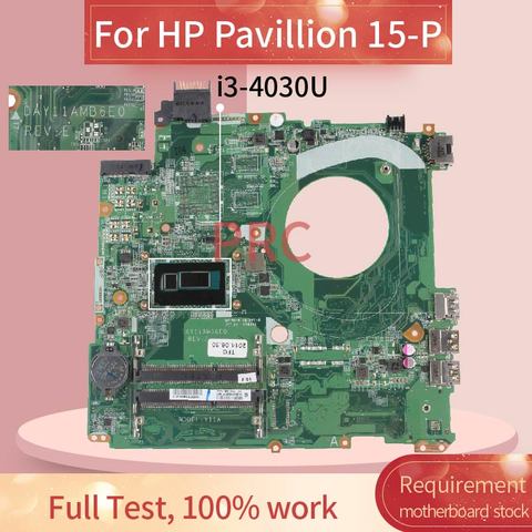 Y11A For HP Pavillion 15-P I3-4030U Laptop motherboard SR1EN DAY11AMB6E0 DDR3 Notebook Mainboard ► Photo 1/6