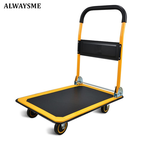 ALWAYSME 360 Degree Swivel Wheels And Foldable ,Portable Push Pull Cart Dolly,Moving Platform Hand Truck,Load 150KGS ► Photo 1/6