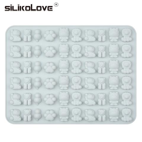 SILIKOLOVE Cute 3D Cartoon Silicone Molds Animal Lion Bears Paw Chocolate Molds Gummy Bear Sweet Candy Molds ► Photo 1/6