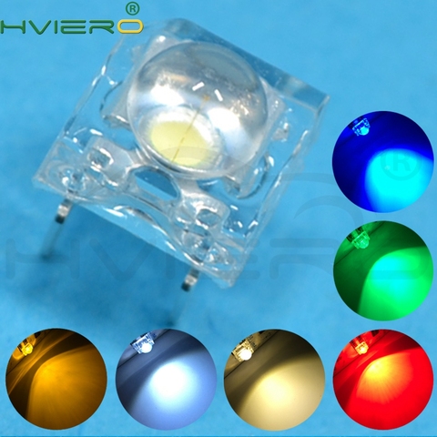 100pcs Min F5 5mm Red Green Blue White Yellow Dome Flux Water Clear Piranha 1.9~3.4V Led Car Lamp Light Emitting Diodes Led Bulb ► Photo 1/6