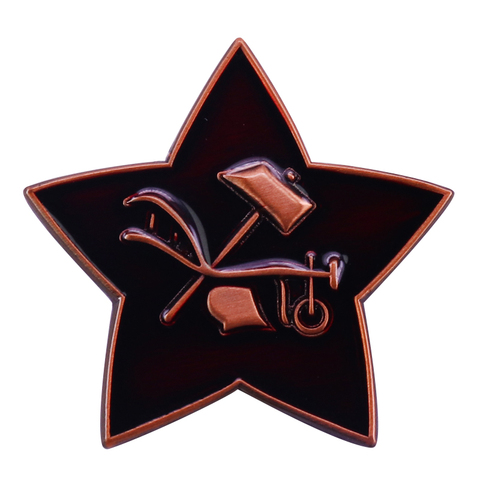 Russian Hammer and plough Star hat Badge used by the Red Army from 1918 to 1922 ► Photo 1/6