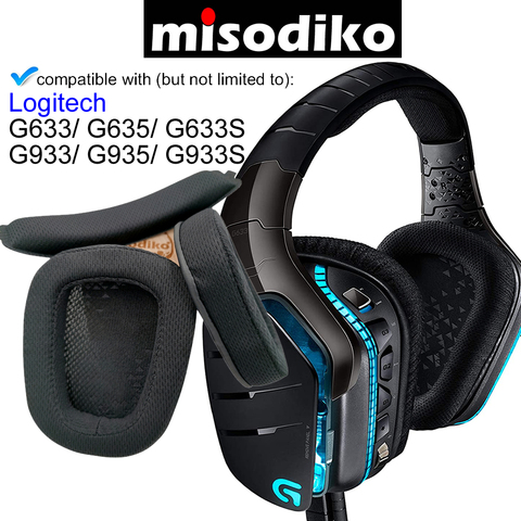 misodiko Replacement Ear Pads Cushions and Headband Kit for Logitech G633 G933 G635 G935 G633S G933S Gaming Headset Earpads ► Photo 1/6