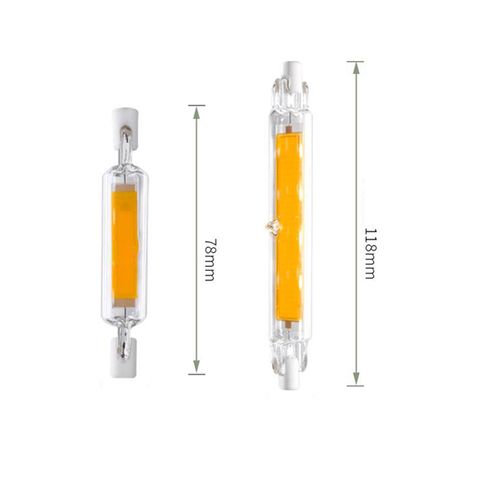 10W 15W 25W R7S LED Lamp COB Glass Tube AC220V 240V 78MM 118MM Dimmable Bulb Replace Halogen Bulb J78 J118 Lamparda Spot Light ► Photo 1/6