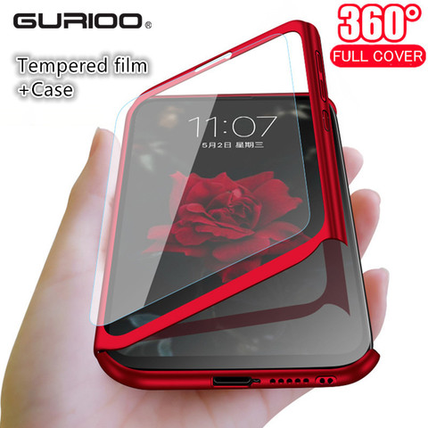 Luxury 360 Full Cover Phone Case For Xiaomi Redmi Note 9 9S 8T 8 7 6 5 Pro 4X 5A 6A 7A 8A 5Plus 6Pro Shockproof Glass Back Cover ► Photo 1/6