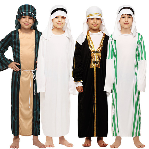 Umorden Child Arab Arabian Sheik Prince King Costume Kids Arabian Nights Costumes Cosplay for Boys Halloween Carnival Dress Up ► Photo 1/6