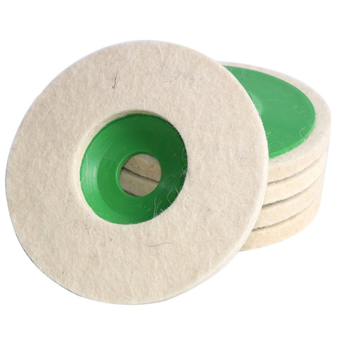 5 Inch 5PCS Wool Felt Polishing Wheel 125*22mm Angle Grinder Buffing pad Flap Disc for Metal Marble Glass Ceramics ► Photo 1/5